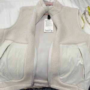 Lululemon Athletica White Fleece Vest